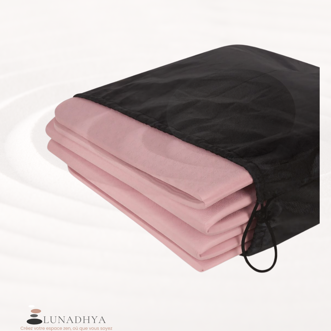 Tapis Yoga Voyage - Pliable écologique antidérapant léger pour yogis nomades