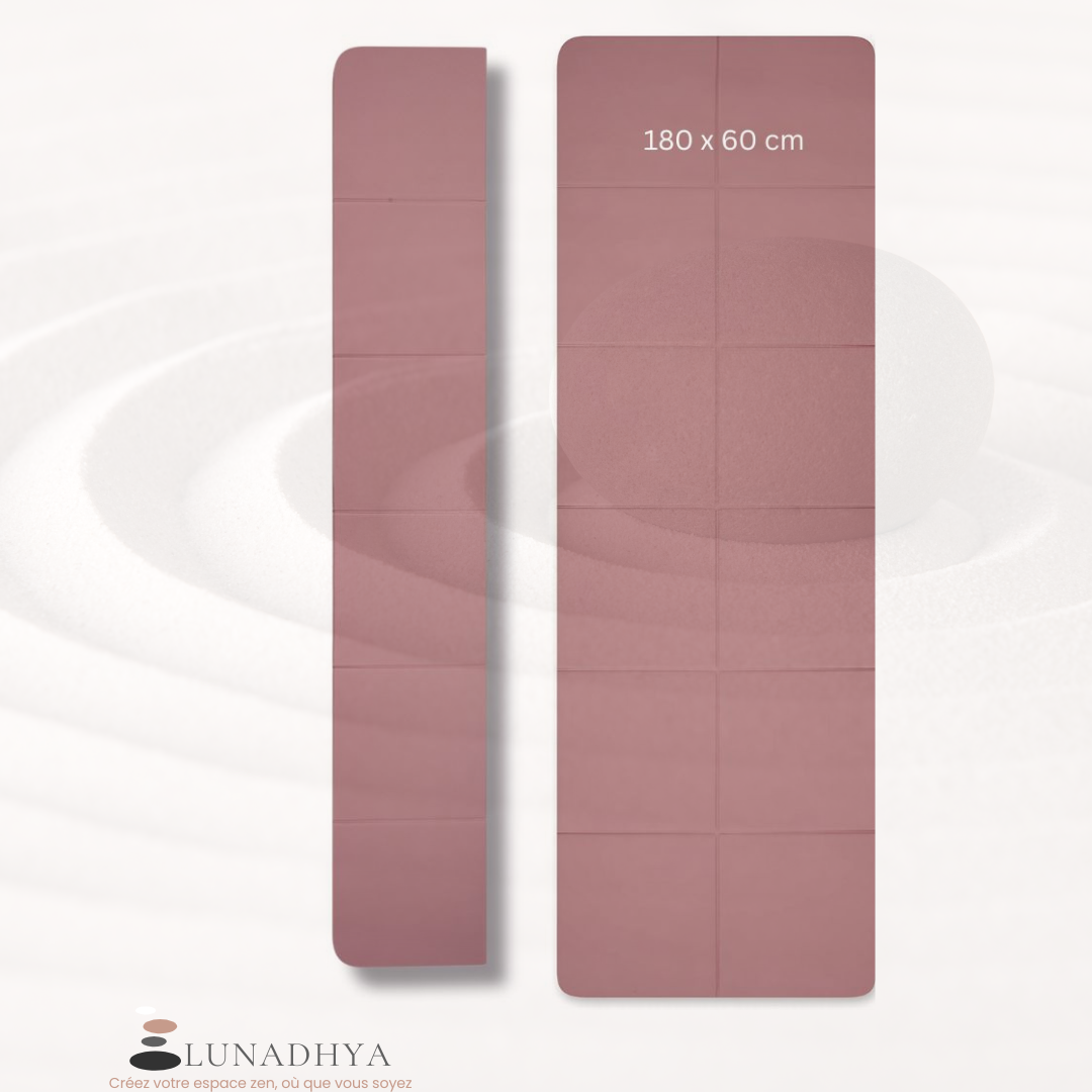 Tapis Yoga Voyage - Pliable écologique antidérapant léger pour yogis nomades